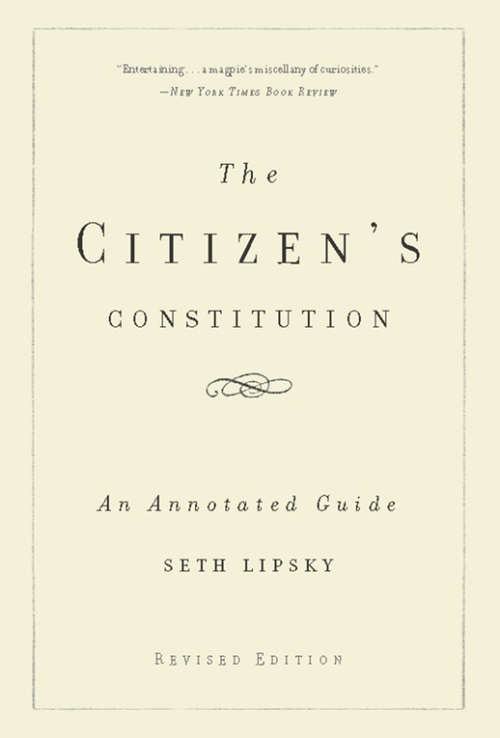 Book cover of The Citizen's Constitution