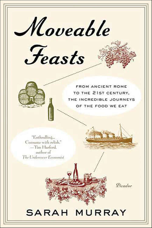 Book cover of Moveable Feasts: From Ancient Rome to the 21st Century, the Incredible Journeys of the Food We Eat