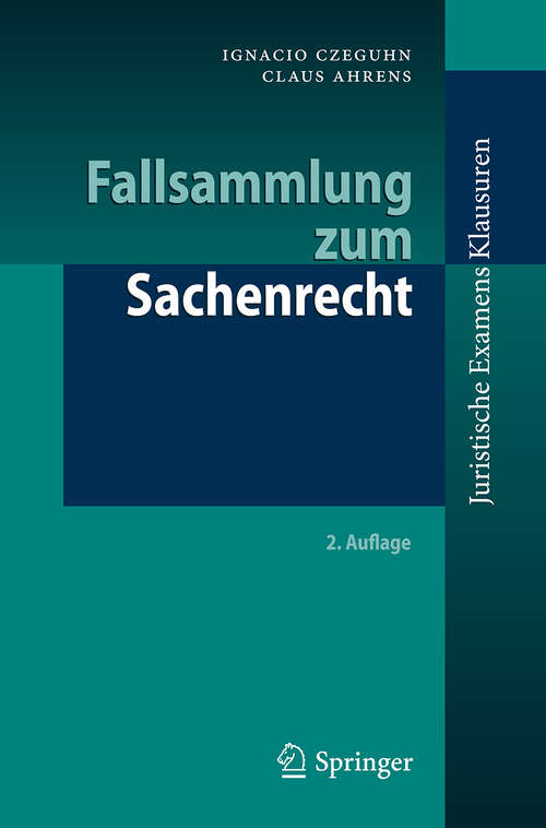 Book cover of Fallsammlung zum Sachenrecht