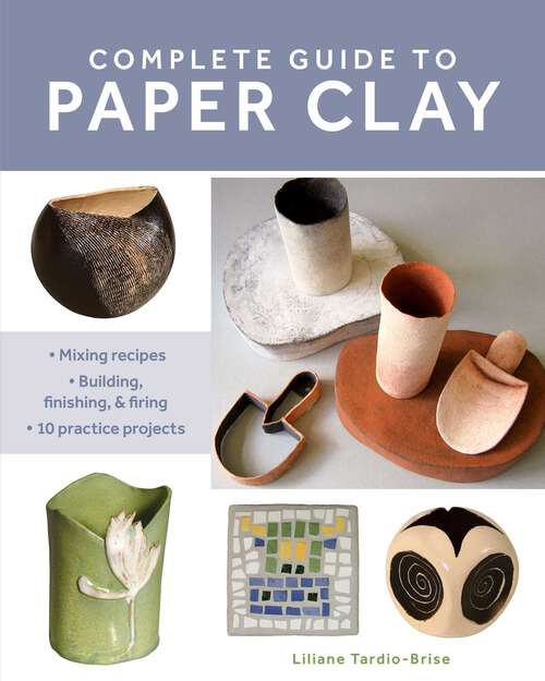 Book cover of Complete Guide to Paper Clay: Mixing recipes; Building, finishing and firing; 10 practice projects