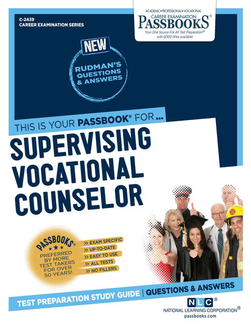 Book cover of Supervising Vocational Counselor: Passbooks Study Guide (Career Examination Series)
