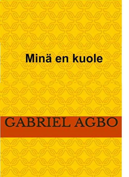 Book cover of Minä en kuole
