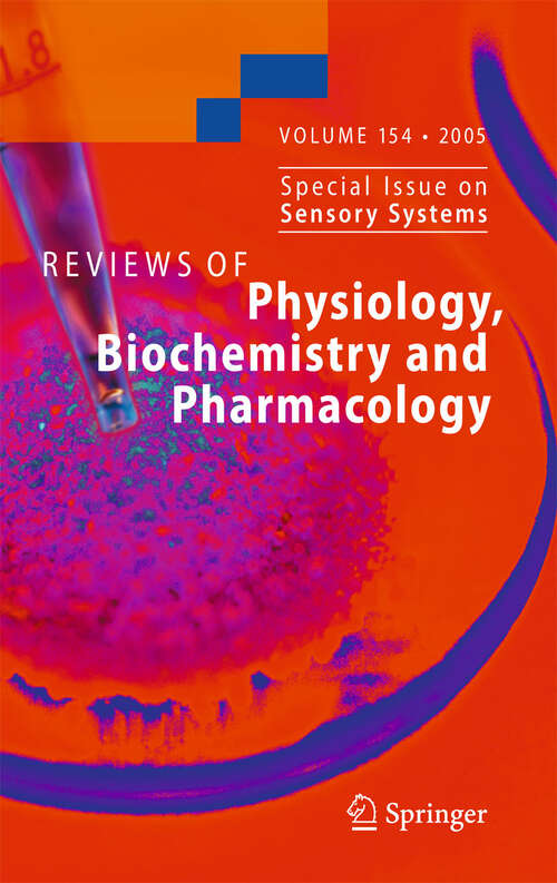 Book cover of Reviews of Physiology, Biochemistry and Pharmacology 154