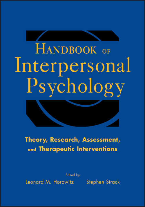 Book cover of Handbook of Interpersonal Psychology