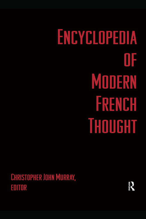 Encyclopedia of Modern French Thought