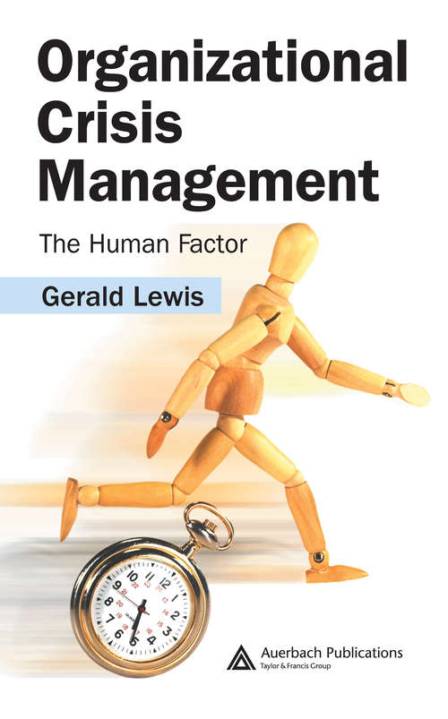 Book cover of Organizational Crisis Management: The Human Factor