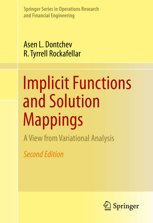 Book cover of Implicit Functions and Solution Mappings