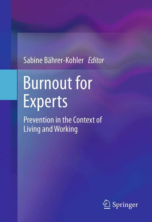 Book cover of Burnout for Experts