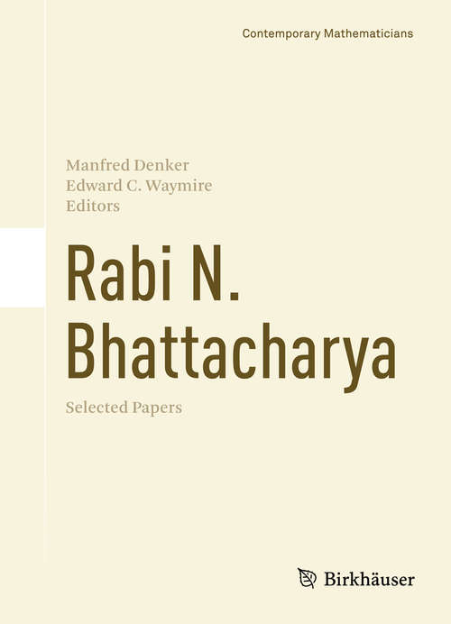Book cover of Rabi N. Bhattacharya