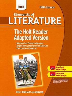 Book cover of Elements of Literature®, Fifth Course, The Holt Reader, Adapted Version