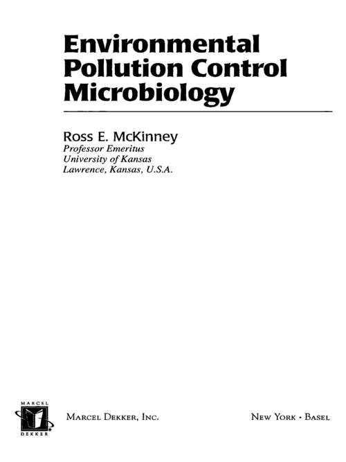 Book cover of Environmental Pollution Control Microbiology: A Fifty-Year Perspective (Civil And Environmental Engineering Ser.: Vol. 16)