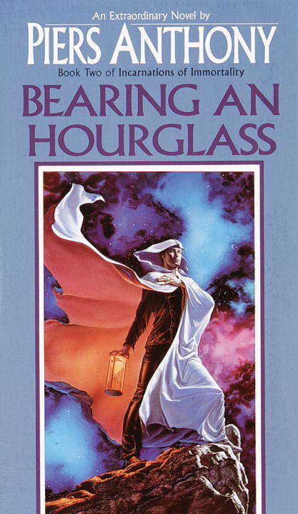 Book cover of Bearing an Hourglass (Incarnations of Immortality #2)