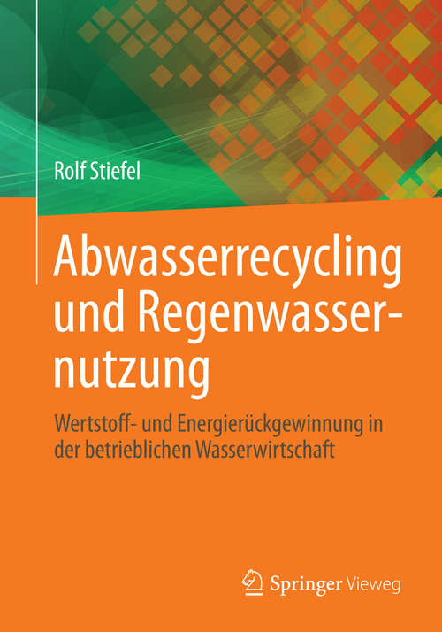 Book cover of Abwasserrecycling und Regenwassernutzung