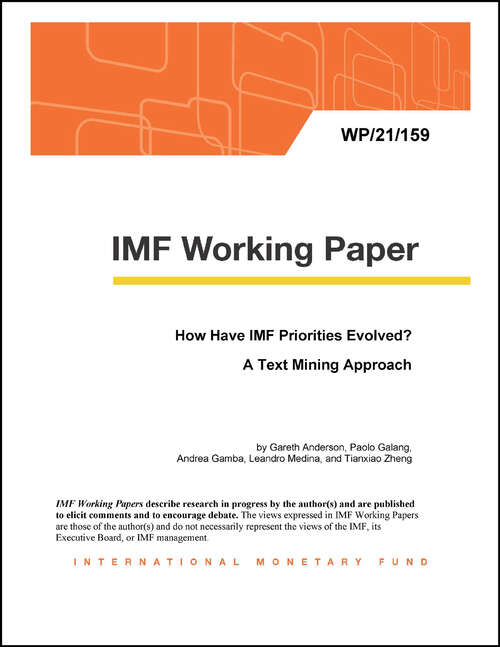Book cover of IMF: Recent Economic Developments (Imf Working Papers: Imf Staff No. 97/107)