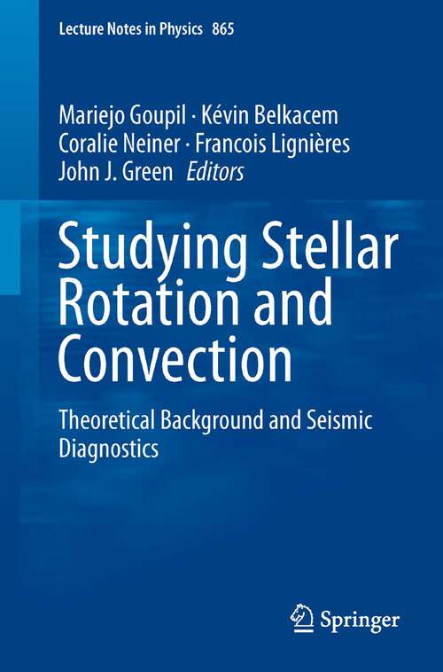 Book cover of Studying Stellar Rotation and Convection