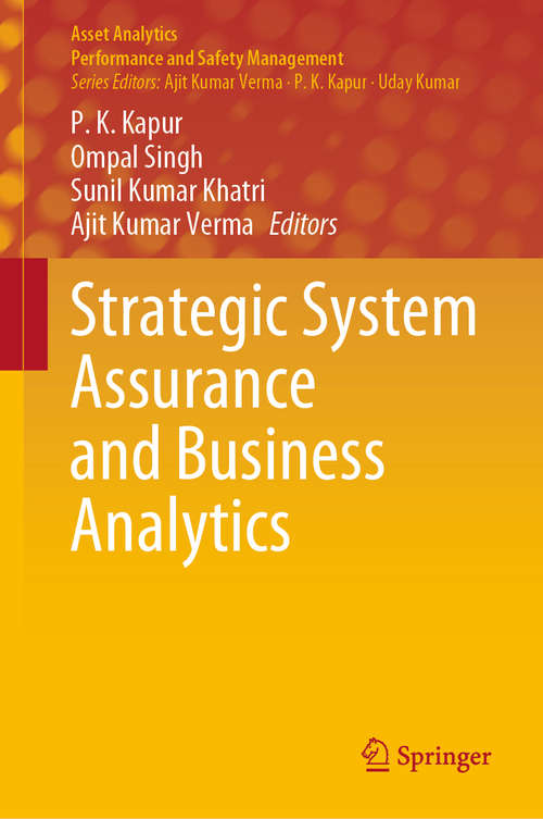 Strategic System Assurance and Business Analytics (Asset Analytics)