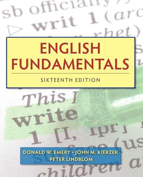 English Fundamentals (16th Edition)