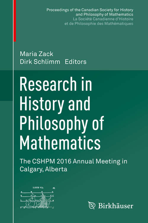 Book cover of Research in History and Philosophy of Mathematics