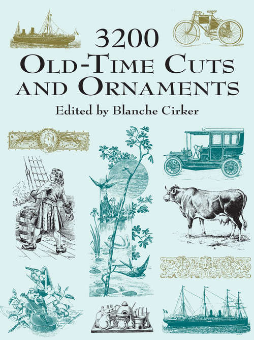 Book cover of 3200 Old-Time Cuts and Ornaments