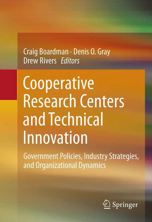 Book cover of Cooperative Research Centers and Technical Innovation