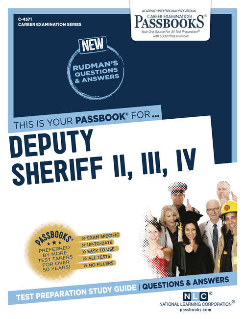 Book cover of Deputy Sheriff II, III, IV: Passbooks Study Guide (Career Examination Series)