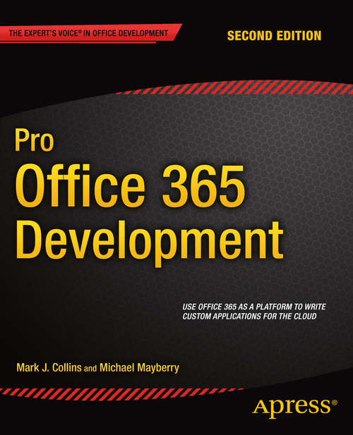 Book cover of Pro Office 365 Development