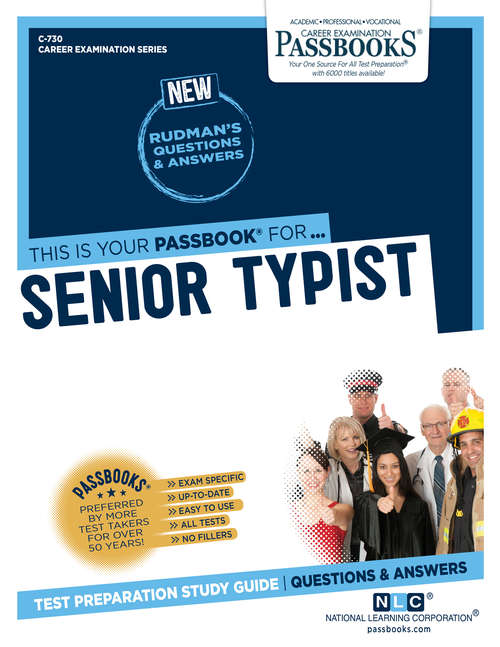 Book cover of Senior Typist: Passbooks Study Guide (Career Examination Series: C-730)