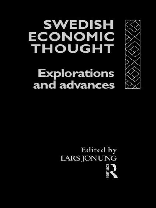 Book cover of Swedish Economic Thought: Explorations and Advances