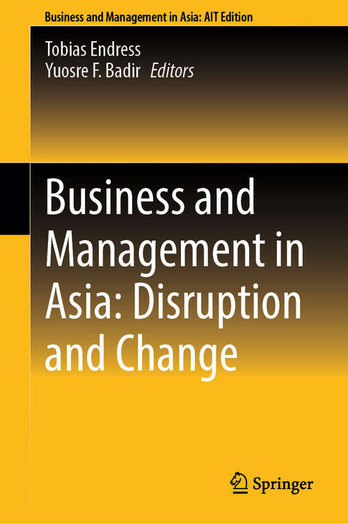 Book cover of Business and Management in Asia: Disruption and Change (2024)