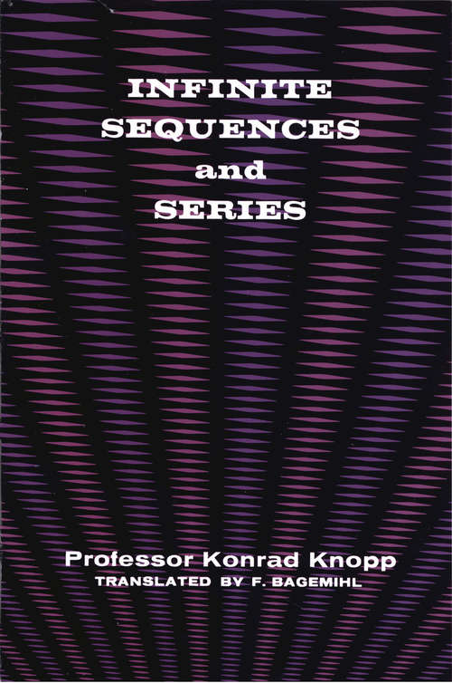 Book cover of Infinite Sequences and Series