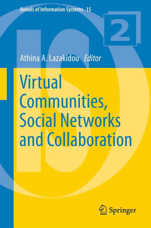 Book cover of Virtual Communities, Social Networks and Collaboration