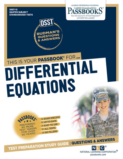 Book cover of DIFFERENTIAL EQUATIONS: Passbooks Study Guide (DANTES Subject Standardized Tests (DSST))