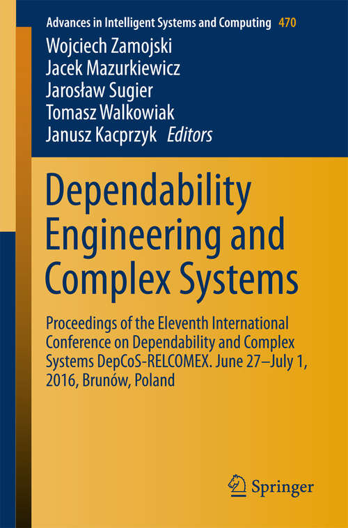 Book cover of Dependability Engineering and Complex Systems