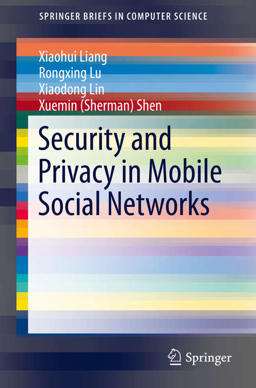 Book cover of Security and Privacy in Mobile Social Networks