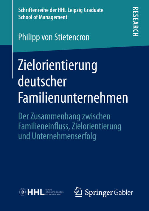 Book cover of Zielorientierung deutscher Familienunternehmen