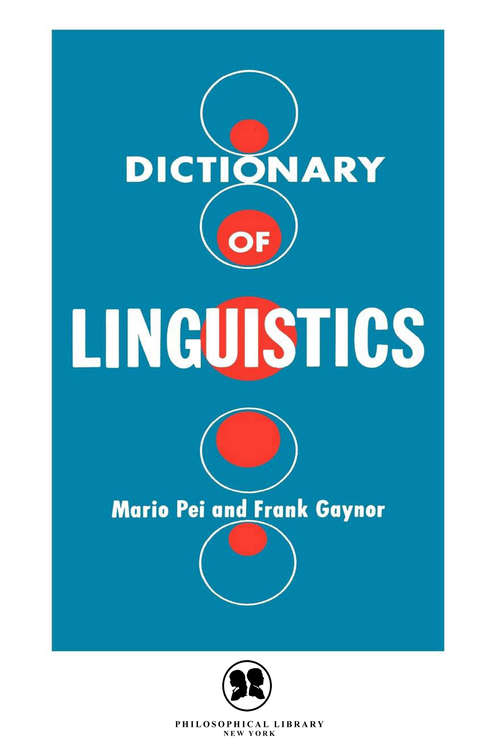 A Dictionary of Linguistics