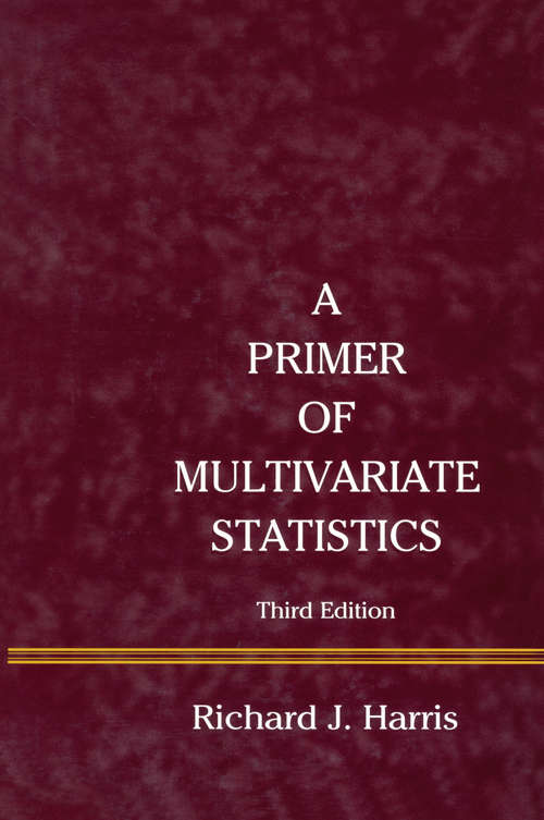 Book cover of A Primer of Multivariate Statistics (3)