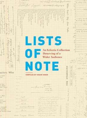 Book cover of Lists of Note