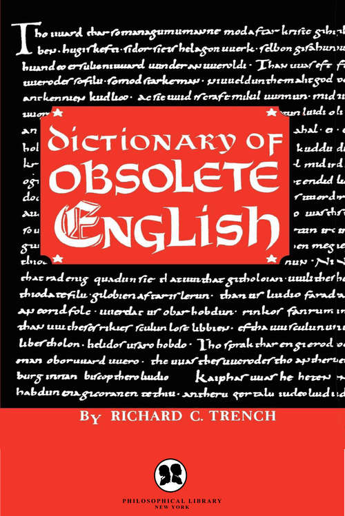Book cover of Dictionary of Obsolete English