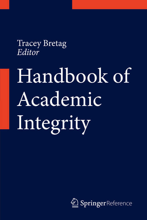 Book cover of Handbook of Academic Integrity