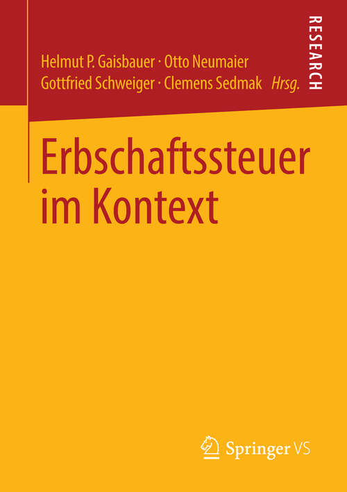 Book cover of Erbschaftssteuer im Kontext