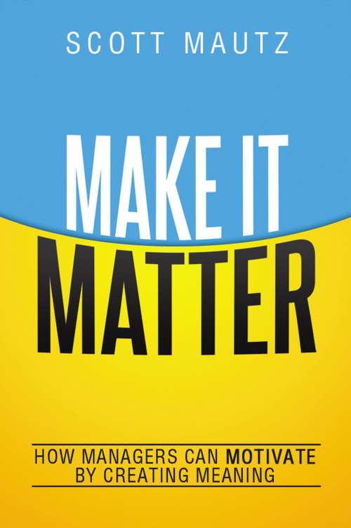 Book cover of Make It Matter