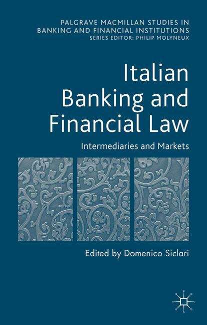 Book cover of Italian Banking and Financial Law