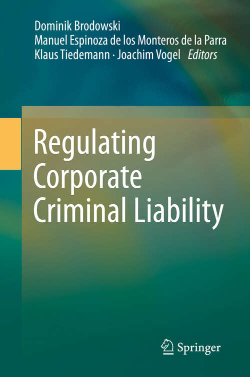 Book cover of Regulating Corporate Criminal Liability