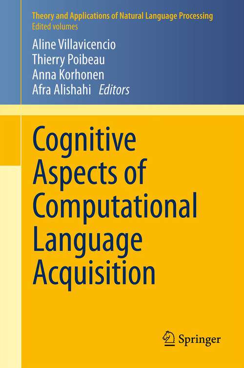 Book cover of Cognitive Aspects of Computational Language Acquisition
