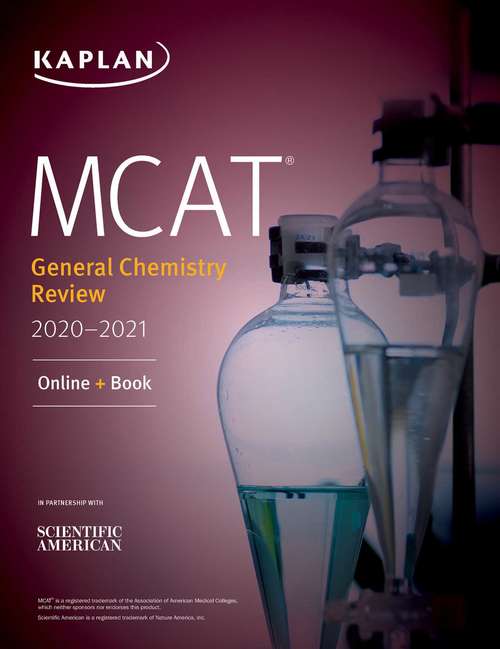 Book cover of MCAT General Chemistry Review 2020-2021: Online + Book (Kaplan Test Prep)