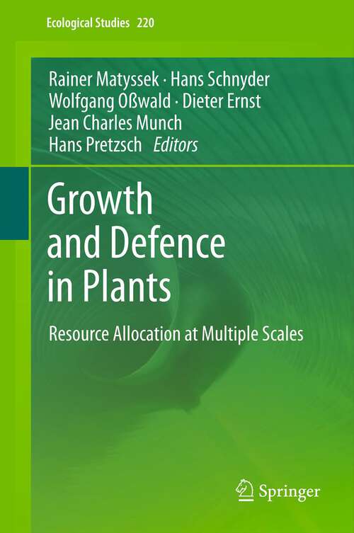 Book cover of Growth and Defence in Plants