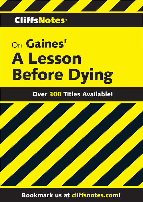 Book cover of CliffsNotes on Gaines' A Lesson Before Dying