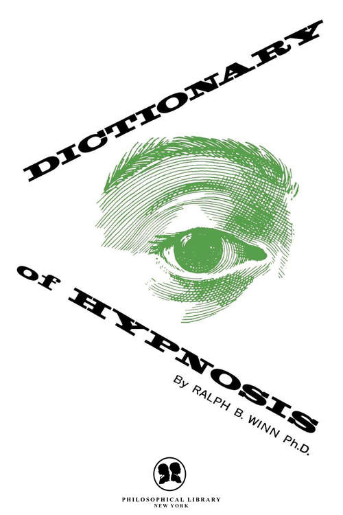 Book cover of Dictionary of Hypnosis