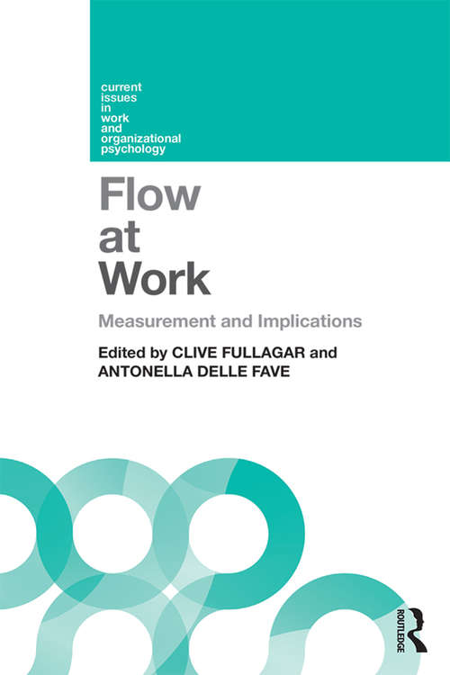 Book cover of Flow at Work: Measurement and Implications